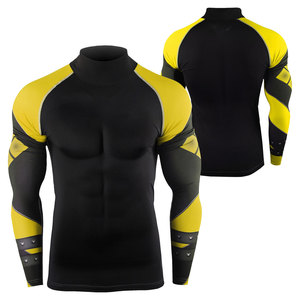 Sublimación personalizada impresa protección Uv camisa de compresión de manga completa surf Bjj Mma Jiu Jitsu Rash Guard para hombres - Product Image 1