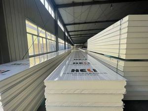 Paneles Sándwich de Lana de Roca con <span class=keywords><strong>Placas</strong></span> de Acero de Color se Utilizan <span class=keywords><strong>para</strong></span> Aislamiento de Paneles de Pared y Techo en Edificios de Almacenes. - Product Image 6