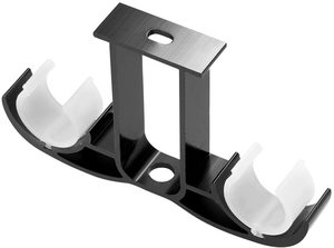Support de <span class=keywords><strong>tringle</strong></span> à <span class=keywords><strong>rideau</strong></span> <span class=keywords><strong>double</strong></span> en fer noir de 28 mm pour <span class=keywords><strong>tringle</strong></span> à <span class=keywords><strong>rideau</strong></span> suspendue au plafond - Product Image 3