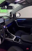 ICarsin para Toyota Rav4 2019-2025, Luz Ambiental Dinámica y Colorida, Estilo Fibra de Carbono OEM, Accesorios de Actualización de Luz LED Interior