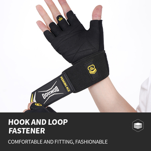 Guantes de Medio Dedo Unisex <span class=keywords><strong>para</strong></span> Entrenamiento Deportivo de Alta Calidad con Muñequeras <span class=keywords><strong>para</strong></span> Gimnasio Levantamiento de Pesas Ciclismo Esquí Equipo de Ejercicio Transpirable - Product Image 5