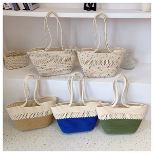 Bolsa de Playa de Paja Personalizada, Impermeable, de Gran Capacidad, para Mujer, Tipo Canasta, en Oferta - Product Image 2