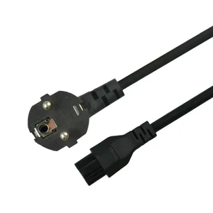 Kabel plug kabel daya 3Pin EU standar Eropa kabel ekstensi daya