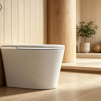 Toilette intelligente de haute technologie au design israélien avec télécommande, siège chauffant, montage au sol - Modèle QiXing 905