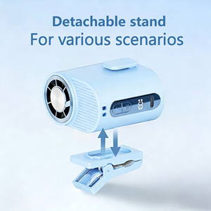 Ventilateur portable mini haute vitesse 2000 mAh, pliable, à clipser sur <span class=keywords><strong>parapluie</strong></span>, avec affichage LED, pour accrocher au cou - Product Image 1