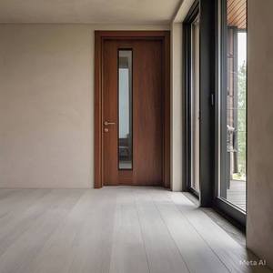 Fenêtres intérieures abordables à battant en bois massif avec panneaux de fibres de densité moyenne et portes en HDF - Product Image 2