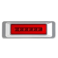 Nouvelle lampe de position latérale pour camion Hongjin 12-24V rouge à 24 LED avec indicateur de freinage étanche pour rénovation/amélioration