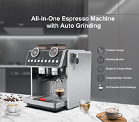 Meilleure machine à expresso à double chaudière personnalisée, capacité du réservoir d'eau de 2,7 L, cafetière multifonctionnelle, moulin à café en acier inoxydable, hôtels