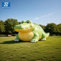 Crocodile gonflable de dessin animé, modèle animal personnalisé, mascotte de crocodile, personnage publicitaire, décoration