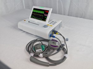 Sistema de Monitoramento Cardíaco <span class=keywords><strong>Fetal</strong></span> Portátil Veterinário com Doppler, Plástico Durável, Metal e Alimentação Elétrica – Máquina CTG - Product Image 6