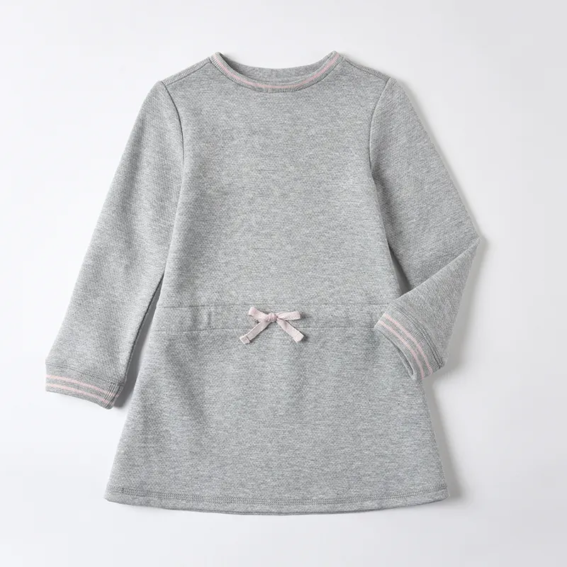 New design Spring baby girl casual clothes children dresses bow knot girls dresses for 3-12 years kids wholesale