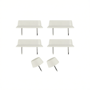 Kit de parachoques y sujetafaldas blancos para asiento de madera, 4,7 cm de largo, 1,6 cm de ancho, 1,2 cm de altura - Product Image 3