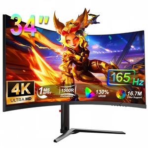 Monitor Curvo para Juegos de 34 Pulgadas <span class=keywords><strong>21</strong></span>:<span class=keywords><strong>9</strong></span>, Panel VA 1500R, 165Hz <span class=keywords><strong>WQHD</strong></span> 3440x1440 con Soporte VESA, Venta al Por Mayor de Fábrica - Product Image 1