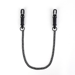 Pinzas para pezones con cadena y peso, intensidad ajustable, para uso adulto, accesorios de dominación apasionada, colores negro, plateado y dorado. - Product Image 5