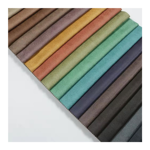 Approvisionnement d'usine imperméable avec support en polaire tissu de canapé en cuir synthétique 3mm d'épaisseur gaufrage velours daim - Product Image 1