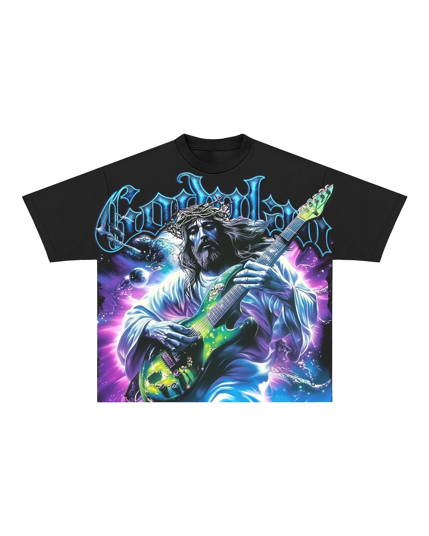 Black Sublimation Graphic T-shirts for Men