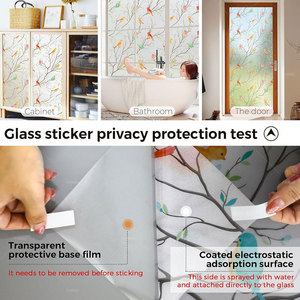 Nhà Máy Trực Tiếp Mờ Tĩnh Đầy Màu Sắc Chim Thủy Tinh Mặt Nạ Cửa Sổ Trang Trí <span class=keywords><strong>Frosted</strong></span> Phim Cho Cửa Nhà Cửa Sổ Trong Kho - Product Image 6