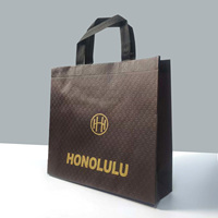 Sac de courses réutilisable en PP non tissé écologique recyclé personnalisé Impression de logo personnalisé Poignée de longueur de main pour vêtements Fourrure