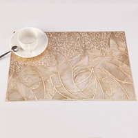 Nouveau Set de Table Rectangulaire Créatif en PVC, Isolation Imperméable pour Hôtels, Vente en Gros de Dessous de Plat