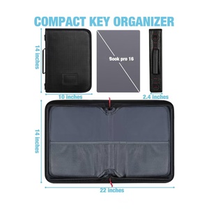 Étanche ignifuge 54 porte-clés grand Portable fermeture éclair pour <span class=keywords><strong>maison</strong></span> bureau poignée bandoulière inclus clé organisateur étui <span class=keywords><strong>sac</strong></span> - Product Image 4