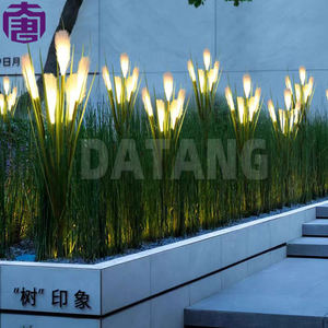 Lampe LED solaire étanche IP65, effet de scène nocturne, herbe de la pampa artificielle lumineuse, lampadaire paysager, éclairage de pelouse en chaume - Product Image 1
