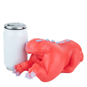 GEEBA Masturbatore Maschile Fantasy Drago Rosso, <span class=keywords><strong>Silicone</strong></span>, Doppio Canale, Vagina Realistica, Giocattolo per Adulti - Product Image 2