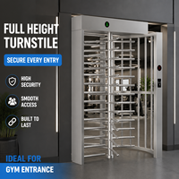 Tourniquet automatique pleine hauteur CE haute sécurité anti-escalade en acier inoxydable 304 avec contrôle d'accès QR RFID pour station de métro