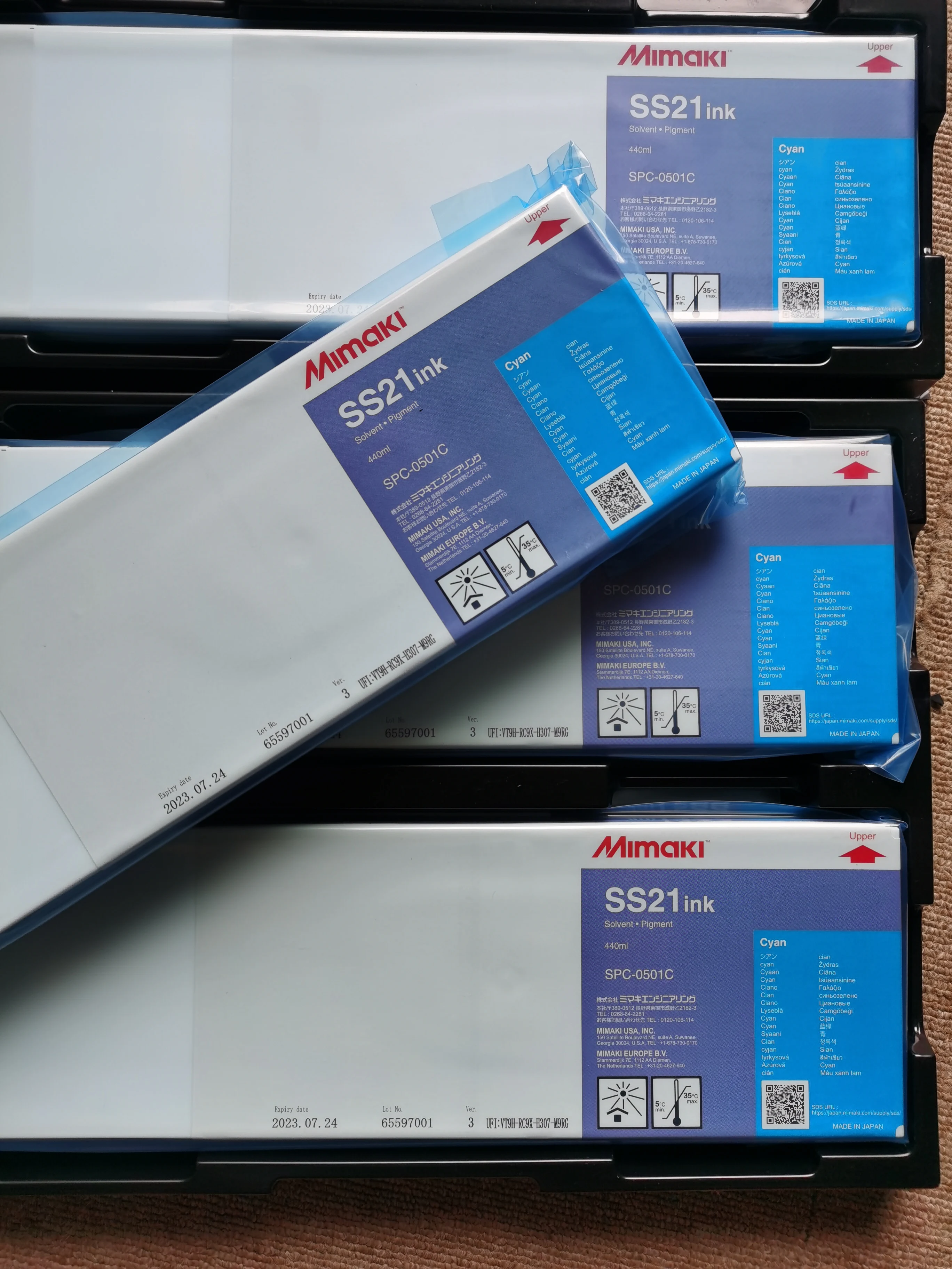 440ml Original Mimaki SS21 Eco Solvent Ink CMYK for JV100