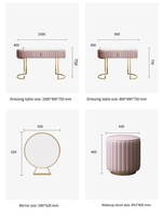 Coiffeuse chambre moderne simple petite unité Nordic light table de maquillage de luxe armoire de rangement