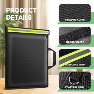 Grande pochette Faraday anti-pistage étanche et ignifuge avec poignée <span class=keywords><strong>Portable</strong></span> pour ordinateurs portables téléphones clés <span class=keywords><strong>de</strong></span> voiture B050W - Product Image 4