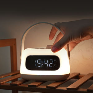 Dimmable USB Rechargeable LED Handheld Night Light with Alarm Clock Portable <b>Touch</b> Bedside <b>Lamp</b> for Kids Baby Bedroom - Product Image 3