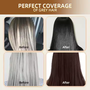 Champú Tinte para el Cabello Negro Natural, Champús Teinture Pelo 3 en 1, Tinte para el Cabello Anti-Canas, Color de Cabello Permanente Sin Amoníaco - Product Image 5