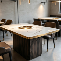 Table de barbecue commerciale Jilu à purification automatique sans fumée avec échappement inférieur pour la restauration – Vente directe