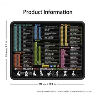 Customizable English Shortcut Key Mouse Pad New Design Small <b>Large</b> Non-Slip Cross Border Office Laptop PC Desk <b>Mat</b> - Product Image 2