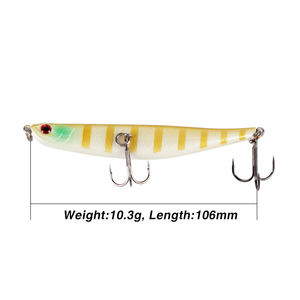 <span class=keywords><strong>Leurre</strong></span> flottant FloatingPencil 106mm 10.3g <span class=keywords><strong>Stickbait</strong></span> avec billes magnétiques pour la pêche au bar et au <span class=keywords><strong>brochet</strong></span> en haute mer, leurres de pêche - Product Image 4