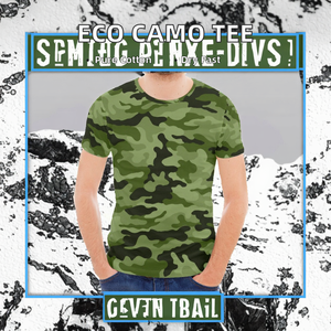 T-shirts à manches courtes en jersey 100% coton, décontractés, col rond, motif camouflage, écologiques, respirants, séchage rapide, personnalisables - Product Image 2