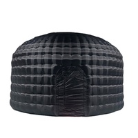 Tente de discothèque commerciale noire imperméable, grande, pop-up, portable, avec éclairage LED, installation facile, résistante aux UV et au vent, pour les fêtes