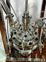 Réacteur à simple enveloppe en acier inoxydable avec agitateur magnétique et cuve sous pression |   Cuve de mélange chimique haute pression 20L avec moteur