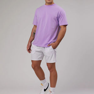 เสื้อยืดออกกำลังกาย OEM แบบไม่เป็นขุย สำหรับเล่นกีฬา พิมพ์ลายตามสั่ง ไซส์ใหญ่พิเศษ <span class=keywords><strong>สี</strong></span><span class=keywords><strong>ม่วง</strong></span> แขนสั้น สำหรับผู้ชาย - Product Image 1