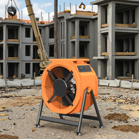 Ventilateur axial industriel robuste à roulement à billes pour conduits AC, séchage d'endommagements par eau, extraction de fumée, sur pied, OEM ODM