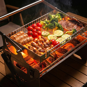 <span class=keywords><strong>Asador</strong></span> de Carbón Giratorio de 360 Grados de Alta Capacidad para Patio Exterior - Product Image 1