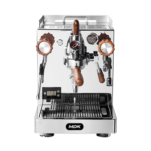 Máquina de Espresso Comercial Semiautomática con Doble Caldera de Acero Inoxidable Espejado y Bomba Rotativa - Cafetera Profesional - Product Image 3