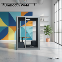 UNIBOOTH Cabines de travail modernes, durables et multifonctionnelles, insonorisées, pour salon, bureau à domicile, hôtel, centre commercial, villa, immeuble de bureaux, école