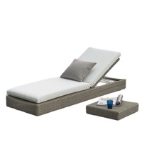 Chaise longue de piscine moderne et minimaliste en métal, pour patio/terrasse/balcon, chaise longue de loisirs, chaise de plage, villa, pliable et rotative