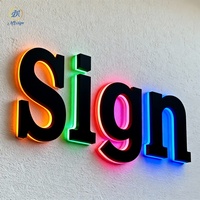 Letrero LED con Logotipo RGB del Fabricante Original, Letras con Retroiluminación LED, Letreros Programables con Letras LED 3D para Exteriores, para Bares y Discotecas