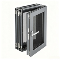 Ventana Corredera de Aluminio con Doble Acristalamiento y Rotura de Puente Térmico, Resistente al Viento y de Ahorro Energético, para Cocina, Apartamento, Directo de Fábrica