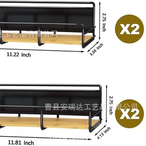 Wooden Magnetic Refrigerator Side Shelf 4 Layers Iron Wood <b>Spice</b> <b>Jar</b> Organizer Hanging Kitchen Storage Rack - Product Image 5