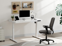 Bureau d'écriture moderne automatique réglable en hauteur, ergonomique, durable, autoportant, pour bureau commercial, chambre et hôpital