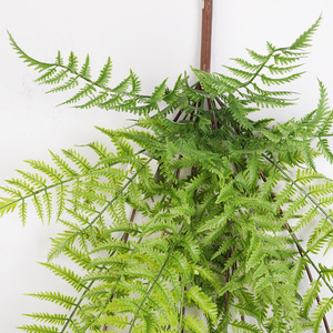 Qihao - Planta Artificial de Helecho para Colgar en la Pared, Hojas Verdes, Decoración Interior para el Hogar, Diseño de Follaje Moderno, Pieza Única de Plástico - Product Image 4