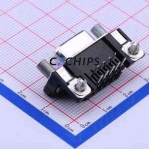 5747844-5 D-Sub/VGA Connector Bent Lead Through Hole Connector Female 9P Right Angle Insert 2 - Product Image 2